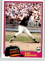 1981 Topps Base Set #279 Bob Knepper