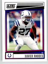 2022 Score Base Set #15 Xavier Rhodes