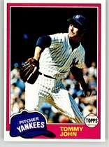 1981 Topps Base Set #550 Tommy John