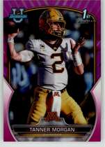 2022 Bowman Chrome University Pink Refractor #11 Tanner Morgan