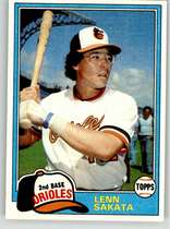 1981 Topps Base Set #287 Lenn Sakata