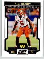 2023 Score Base Set #393 K.J. Henry