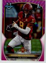 2022 Bowman Chrome University Pink Refractor #32 Xavier Hutchinson