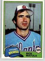 1981 Topps Base Set #611 Rick Matula