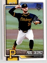 rare skenes card 2024 Paul Topps Chrome Update Blue Raywave Autograph Rookie RC Redemption Young collector pulls valuable Topps