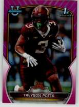 2022 Bowman Chrome University Pink Refractor #97 Treyson Potts