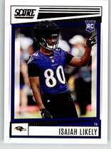 2022 Score Base Set #372 Isaiah Likely