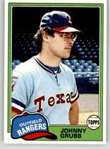 1981 Topps Base Set #545 Johnny Grubb