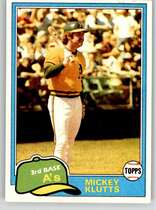 1981 Topps Base Set #232 Mickey Klutts