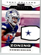 2020 Panini Playbook Zoning Commission #ZC-7 Tony Pollard