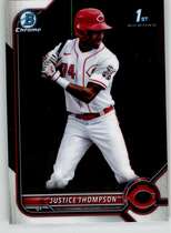 2022 Bowman Chrome Prospects #BCP-59 Justice Thompson