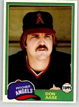 1981 Topps Base Set #601 Don Aase
