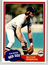 1981 Topps Base Set #595 Butch Hobson