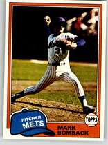 1981 Topps Base Set #567 Mark Bomback