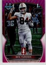 2022 Bowman Chrome University Pink Refractor #23 Ben Yurosek