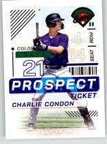 2024 Panini Prospect Edition Prospect Ticket #33 Charlie Condon