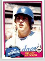 1981 Topps Base Set #289 Mickey Hatcher