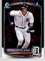 2025 Bowman Chrome Prospects #BCP-215 Justice Bigbie