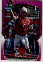 2022 Bowman Chrome University Pink Refractor #76 Cam Rising