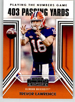2021 Panini Contenders Draft Picks Playing the Numbers Game #35 Trevor Lawrence
