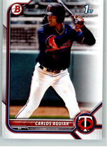 2022 Bowman Prospects #BP-1 Carlos Aguiar