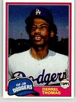 1981 Topps Base Set #211 Derrel Thomas