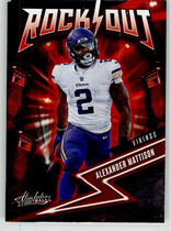 2023 Panini Absolute Rock Out #17 Alexander Mattison