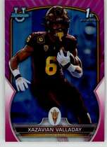2022 Bowman Chrome University Pink Refractor #64 Xazavian Valladay