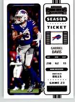 2022 Panini Contenders #13 Gabriel Davis