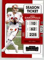 2021 Panini Contenders #88 Jimmy Garoppolo