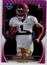 2022 Bowman Chrome University Pink Refractor #91 Domani Jackson