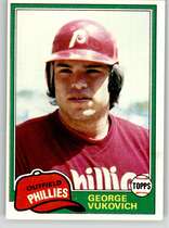 1981 Topps Base Set #598 George Vukovich