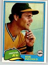 1981 Topps Base Set #604 Rob Picciolo