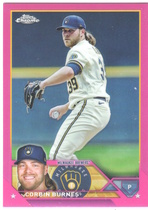 2023 Topps Chrome Pink Refractor #214 Corbin Burnes