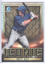 2023 Bowman Chrome Mega Box Bowman Iconic (Mojo Refractor) #BI-20 Brett Baty