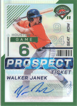 2024 Panini Prospect Edition Holo Prospect Ticket Signatures Green #15 Walker Janek