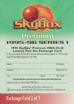 1995 SkyBox Premium Lottery Exchange #NNO Exchange Card