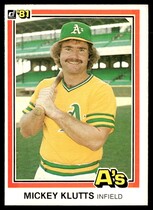 1981 Donruss Base Set #110 Mickey Klutts