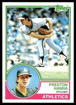 1983 Topps Base Set #127 Preston Hanna