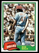 1981 Topps Base Set #494 Bob Walk