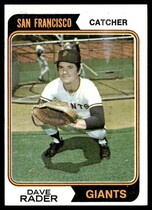 1974 Topps Base Set #213 Dave Rader