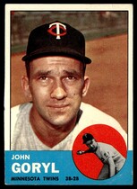 1963 Topps Base Set #314 Johnny Goryl