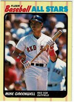 1989 Fleer Baseball All Stars #16 Mike Greenwell