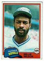 1981 Topps Base Set #360 Willie Wilson