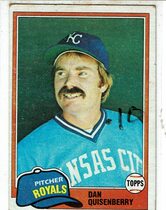 1981 Topps Base Set #493 Dan Quisenberry