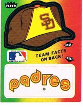 1984 Fleer Team Stickers (Red Back) #NNO Padres (Logo)