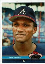 1991 Stadium Club Base Set #392 Alex Cole