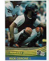 1984 Donruss Base Set #492 Rick Cerone