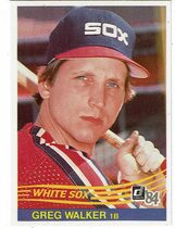 1984 Donruss Base Set #609 Greg Walker