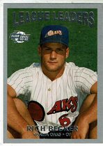 1992 Fleer Excel League Leaders #9 Rich Becker